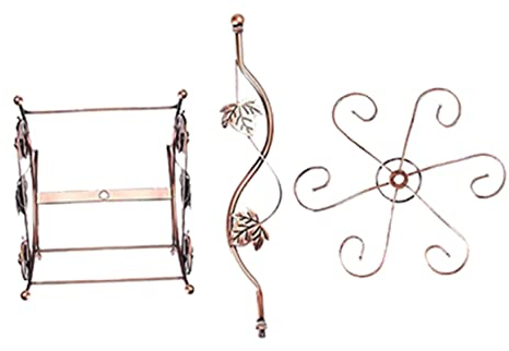 PRETYZOOM Porte-verres à Vin Suspendu Décoratif Support Double Pour Bouteilles De Vin Et Verres à Pied Pour Cuisine Bar Et Salle à Manger