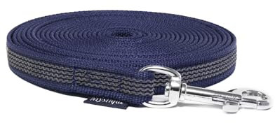 Mystique® Gummierte Schleppleine 12mm ohne Handschlaufe Standard Karabiner royal blau 7,5m