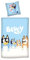 Bluey Bettwäsche für Kinder und Babys · Kinderbettwäsche blau aus 100% Baumwolle mit Reißverschluss · Motiv Bluey Family Bingo Bandit Chilli (Kind 135x200 80x80 cm)