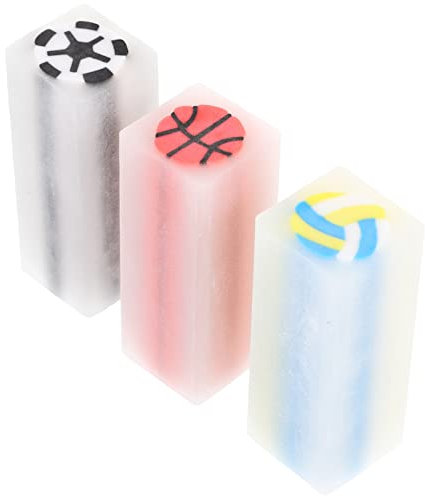 NUOBESTY Kleine Cartoon Radiergummis Basketball Fußball Baseball Pvc Radierer Kinder Radiergummi Satz Schulbedarf Geschenk
