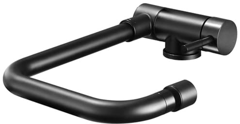Weirun Folding 360 Degree Rotation Single Handle Basin Sink Faucet Mixer Tap for Kitchen Bathroom Home Caravan Yacht Boat Camping RV, Matte Black