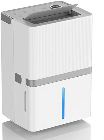 HUMILABS 75 Pint Dehumidifier for Basement, 4500 Sq. Ft Smart Home Dehumidifier with Drain Hose and 180 OZ Large Water Tank,24H Timer, Auto Defrost Function,Low Noise,Energy Saving