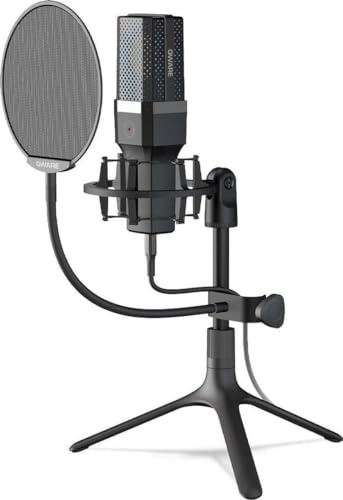 Microphone de jeu - Qware Gaming - Microphone - Microphone de jeu - Microphone - Gaming - Streaming - Tratto - Chat - Noir - Noir - Noir