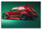 BPQN Vintage-Sportwagen-Poster, roter Golf, MK1, GTI-Rennwagen, dekoratives Gemälde, Leinwand-Kunstbild, 40 x 60 cm