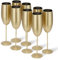 Oak & Steel - 8 Edelstahl Sektgläser (285ml), Champagner & Prosecco Gläser - Gold Matte - Robust & Unzerbrechlich - Geschenkset für Geburtstage & Weihnachten