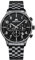 MEGALITH Armbanduhr Chronographen Uhren Herren: Schwarz Edelstahl Quarzuhr Analog - Wasserdicht Männer Uhren