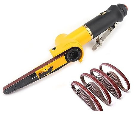 Smerigliatrice da banco, levigatrice a nastro, 3/8 Utensili for lucidatura levigatrice a nastro pneumatico for levigatrice pneumatica con nastri abrasivi for kit compressore d'aria 10 * 330MM per aff