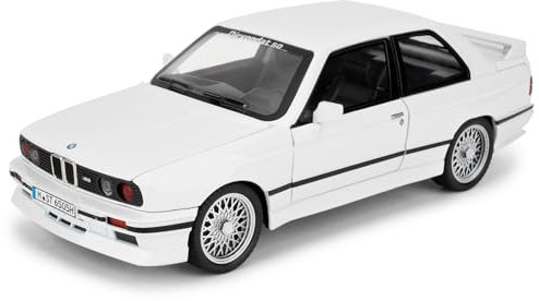 imtfzct 1/24 M3 Modellauto, Spielzeugauto aus Aluminiumdruckguss, Spielzeugmodellauto zum Sammeln, Pullback Spielzeugauto mit Sound und Lichtfunktion,Geschenke für Kinder von 3-10 Jahren(weiß)