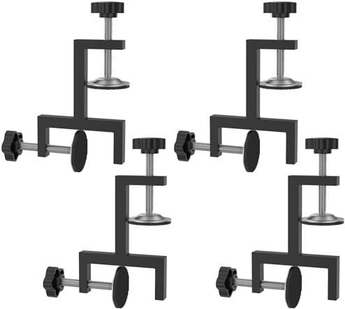 4 Pcs G Klemme/Y Klemme 9,3 x 5 x 1 cm 10–57 mm Klemmfläche Flach Glatt Schraubzwingen Aluminium + Kohlenstoffstahl Tischklemme Schraubzwinge für Tischler Schweißer Bauarbeiter (Y)
