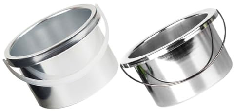 AUTSUPPL Wax Melting Machine Pot 2pcs 105mm Inner Diameter Metal Wax Warmer Pans for Hair Removal Roll on Replacement Containers