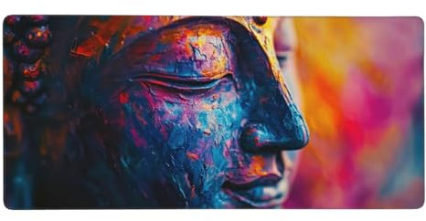 39.3 x 19.6 x 0.12 inch Large Mouse Mat Color, Desk Pad Zen Gaming Mouse Pad Large 100 x 50 cm, Extended Mousepad with Stitched Edges, Keyboard Mat with Anti-Slip Rubber Base, Gifts for Man -Y1225