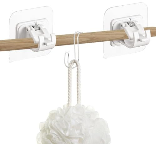 No Drill Curtain Rod Hook - Curtain Rod Holder, Bracket Storing Gadgets
