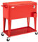 Bonnlo Beverage Pool Cart, Mobile Bar Cart with Shelf, Large Capacity Drinks Bucket on Wheels with Bottle Opener for Backyard, Carnival, 80-Quart, Red