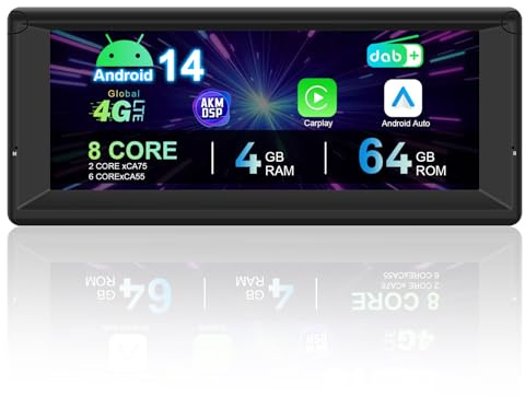 NUOTIAN Autoradio für BMW E39 M5 Kompatibel Wireless Apple Carplay & Android Auto, 10,25'' Radio mit Touchscreen/Bluetooth/FM/AM/GPS/Navigation/USB/DSP/RDS/Mirror Link