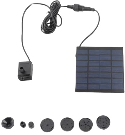 Solar Fountain Pump, Solar Water Fountain Water Heater Powered Pump with a Brushless Motor for Lower Energy Consumption for Instant Enjoyment in Your Garden