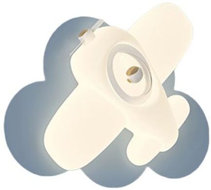 Muuookka Romantic Airplane Wall Lamp LED Wall Light Children' S Room Kids Baby Girl Bedroom Bedside Lamps Aircraft Nursery Room B