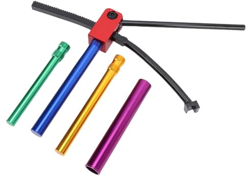 Oytrui Dirt Bike-Reifenwechselwerkzeuge, Aluminium-Reifenwerkzeugsatz mit Zahnstangengetriebe für 16- Bis 21-Zoll- und 15- Bis 25-mm-Achsen