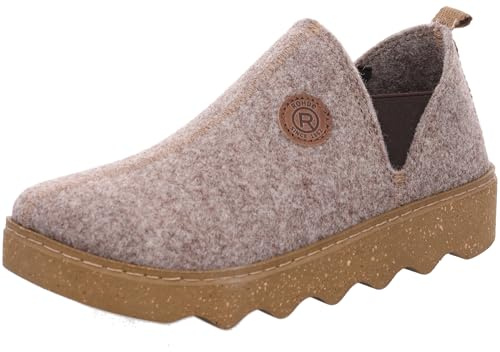 Rohde Damen Hausschuh Plateau Slipper mit Leopard und Zebramuster Foggia-D 6106
