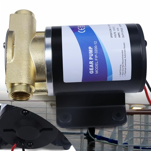 Pompe de cale auto-amorçante 12 V 120 W - Pompe de vidange d'eau 23 l/min - Pompe de lavage de pont - Pompe de 3 m - Bruit ≤ 38 dB - Pompe à eau pour pompes, drainage, drainage de bateau