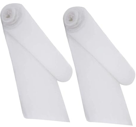 NUOBESTY Tapis de Neige Artificielle Épais 2 Pièces, Couverture Décorative Blanche Imitation Neige, Rouleau Décor Hiver pour Sapin Noël, Village et Scène Festive, Découpage Facile,