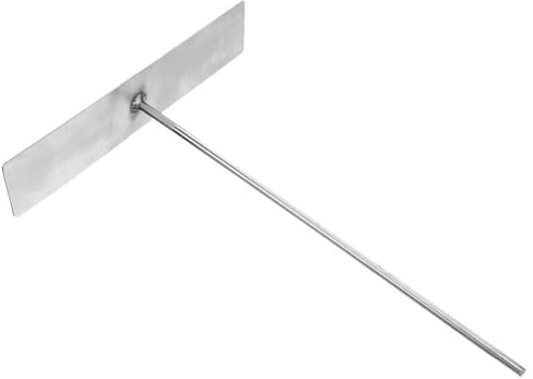 ADOCARN Stainless Steel Bbq Ash Tool Heat-resistant Handle for Moving and Spreading Hot Coals, Charcoal Grill Ash Rake Suitable for Fireplaces and Bonfires, Essential Grill Cleaning Tool