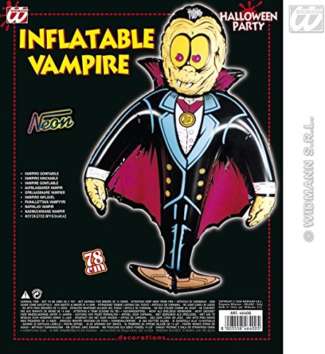 Unbekannt 1x großer aufblasbarer * Vampir * für Halloween oder Motto-Party in extra grellen Farben | Deko Mottoparty Kinder Kindergeburtstag