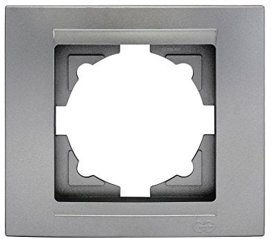 Gunsan Moderna 1-fach Rahmen für 1 Steckdose Schalter Dimmer Silber