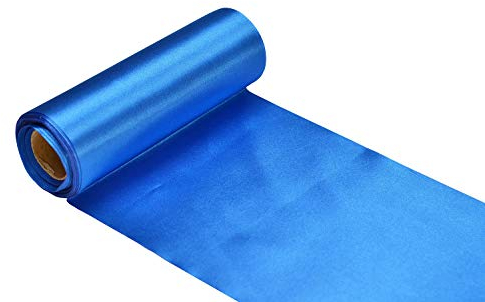 Creativery 9m Rolle Satinband 30cm (blau/königsblau 352)// Tischläufer Satin Band Stoff Gewebe Tischband Deko