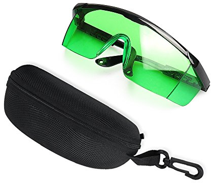 Huepar GL01G - Occhiali di miglioramento laser verde, sicurezza per livello e multilinea, visibilità migliorata del fascio (scatola inclusa)