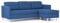 Dynamic24 Eckcouch Mars in blau Chaiselonge rechts oder Links gewendet Wohnlandschaft
