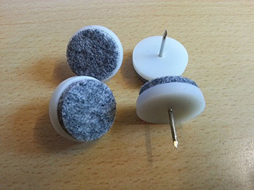 100 Stück Filz-Möbelgleiter mit Nagel – Ø 28 mm – aus Kunststoff/Filzgleiter/Möbelgleiter