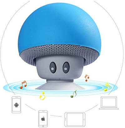 Shot Case Altavoz Seta Bluetooth para iPhone 8 Plus Smartphone Ventosa Altavoz Micro Mini Azul
