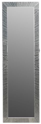 Casa Padrino Luxus Schmuckschrank mit Spiegeltür & Glitteroptik Silber/Weiß 36 x 9 x H. 120 cm - Luxus Kollektion