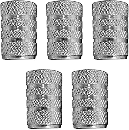 Dunlop AV Ventilkappen Aluminium Silber 5 Pieces