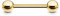 viva-adorno Universal Barbell Piercing Stab Zungenpiercing Brustpiercing Intimpiercing Stecker Hantel Edelstahl beschichtet Z310Z, 1,6x12x5mm, gold