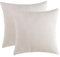 RainRoad Velvet Decorative Throw Pillow Covers Cushion Cover Pillow Case for Sofa Couch Bed Chair,Soft Square Cream Throw Pillows 18x18 Inch,Set of 2