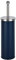 Novel Solutions Bathroom Toilet Brush and Holder. Simple and Modern Matt Blue Finish, Durable Stainless Steel Handle with Round Lid and Strong Dense Bristles, Powder Coated Steel
