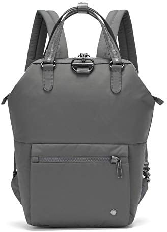 Pacsafe Citysafe CX 11L Anti-Diebstahl-Mini-Rucksack für Damen, passend für 13-Zoll-Laptop, Econyl Storm