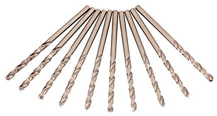Oumefar Hochwertige 10 teilige HSS CO/M35 Kobaltbohrer zum Bohren auf Edelstahl Präzisions Spiralbohrern(4mm)