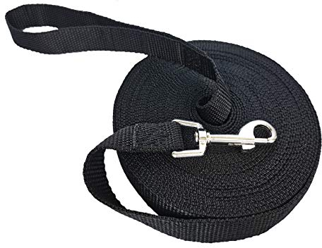 Correa para Perros Adiestramiento 10m, Negro Larga Cuerda para Perros Manos Libres para Camping Paseo Mascota Entrenamiento