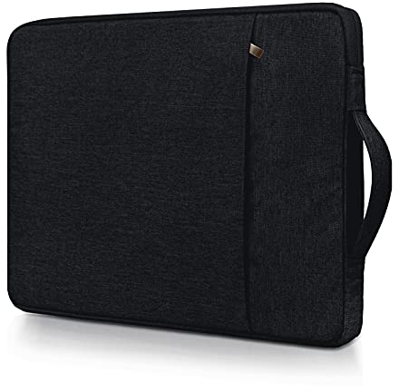RAINYEAR Funda para Portátil de 15 Pulgadas Compatible con MacBook Pro de 15,4 Pulgadas, Surface 3/4, Nueva Funda Protectora Táctil XPS 15 con Bolsillo Frontal, Negro