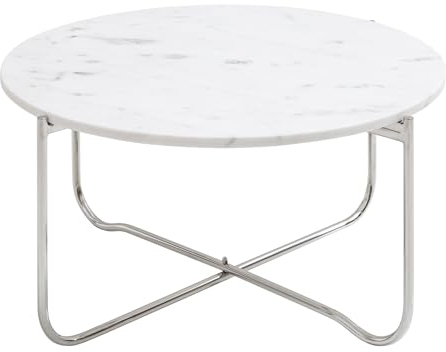 Riess Ambiente Edler Couchtisch Noble 62cm weiß abnehmbare Marmor-Platte Handarbeit Wohnzimmertisch Tisch Sofatisch Klappbar