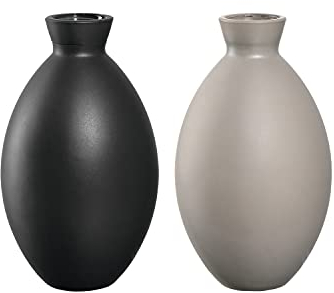 LEONARDO HOME 041678 Tischvase CASOLARE 4er-Set 12 cm schwarz, Glas