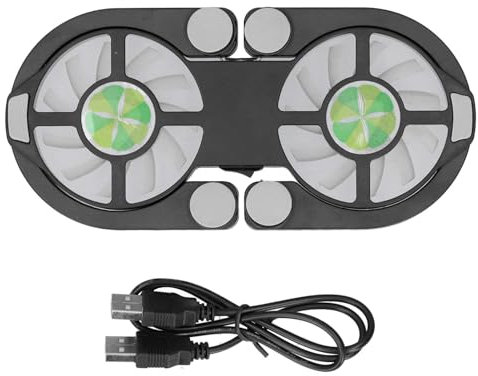 Laptop Cooler, 60x60x12mm/2,4x2,4x0,5 Zoll 23db Laptop Kühlpads Cooler Ständer Kühlpad Kühlmatte Faltbares DC USB Laptop Cooling Pad Doppellüfter 500RPM-2500RPM Geräuscharm für PC Notebook