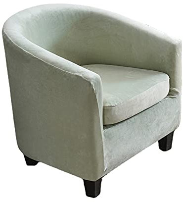 DZYP 2 Stücke Samt Sesselschoner Stretch Sesselhusse Elastisch Sofahusse Sesselüberwurf Sesselbezug Möbelschutz Husse Für Clubsessel Wannesessel Loungesessel (Türkis)