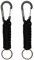 GREATRIL Paracord Schlüsselanhänger Karabiner 2 Schwarz - Schlüsselband Paracord Karabinerhaken Kurz für Arbeit Motorrad Flasche Camping Wandern Jungen/Mädchen/Herren/Frauen