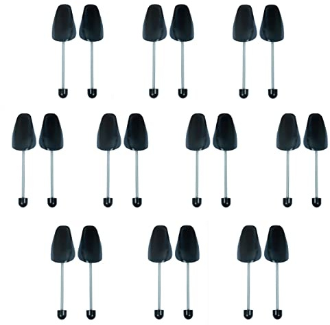 Ahberxig 10 Pairs Plastic Shoe Trees for Men (Black)