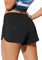 CRZ YOGA Short de Bain pour Femme Short de Bain avec Cordon de Serrage à séchage Rapide - 7.6 CM Noir 44