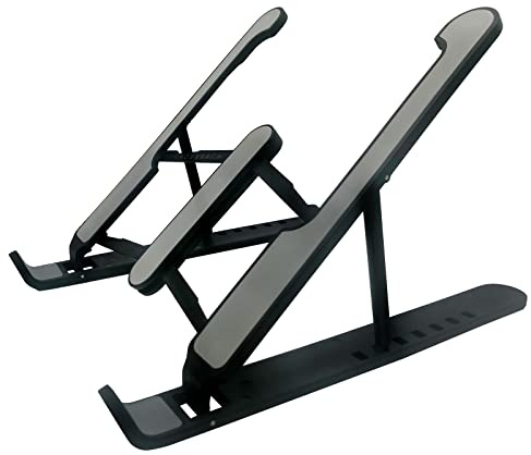 VOSSBACH Notebook Ständer Faltbar Laptop Stand Höhenverstellbar Aluminium Verstellbarer Notebookständer Laptophalter (Schwarz)