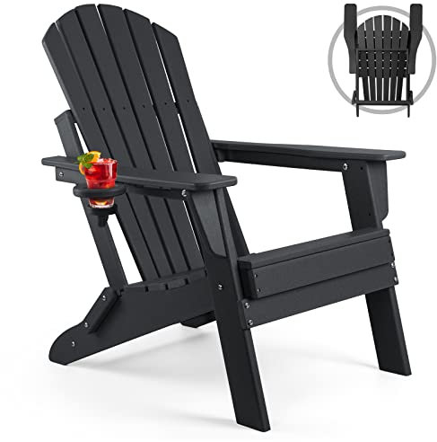 FUNBERRY Faltender Adirondack Stuhl, HDPE Auf Allen wetterstationen bumsen, stühle und becherstühlen im freien